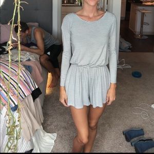 Long sleeved romper with open back